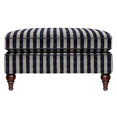 Duresta Kingsley Footstool, Umber Leg Scirocco Stripe Midnight